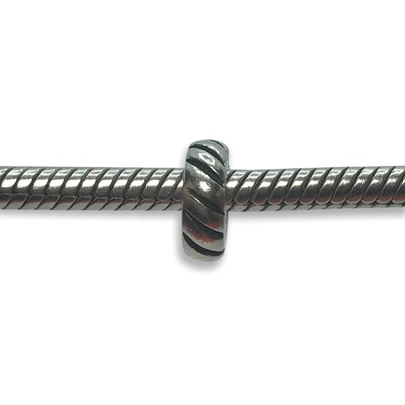 Pandora Spiral Stripes Spacer Charm - Picture 1 of 2